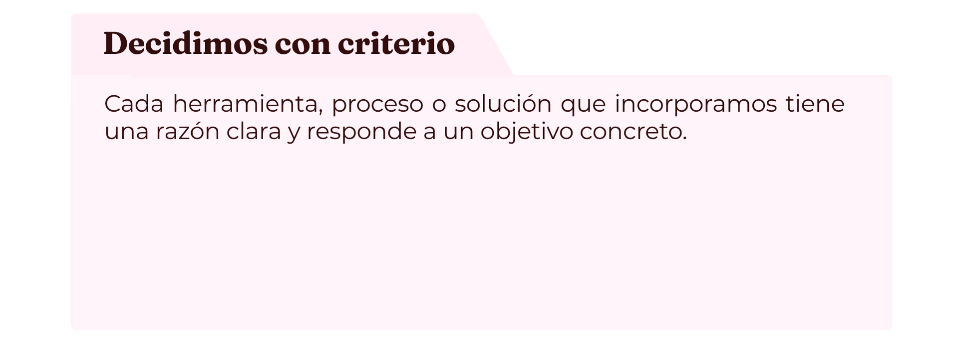 decidimos con critero