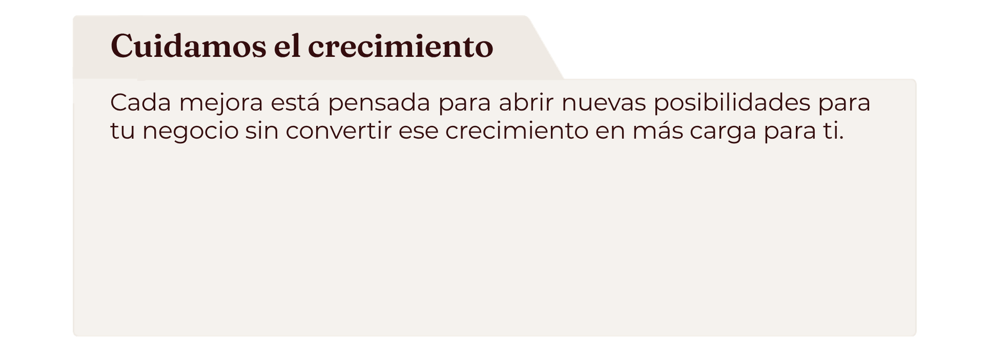 cuidamos el crecimiento