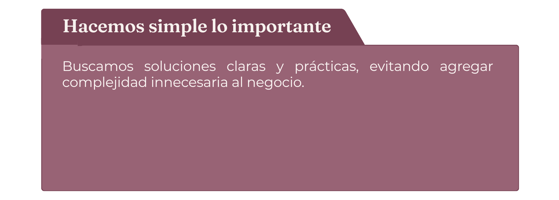 hacemos simple lo importante